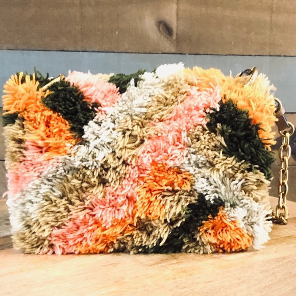 NWT Tory Burch Multicolored Sadie Rug Bag - Picture 5 of 14